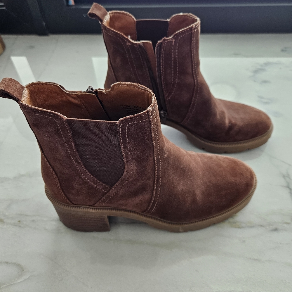 Brown Suede Ankle Boots